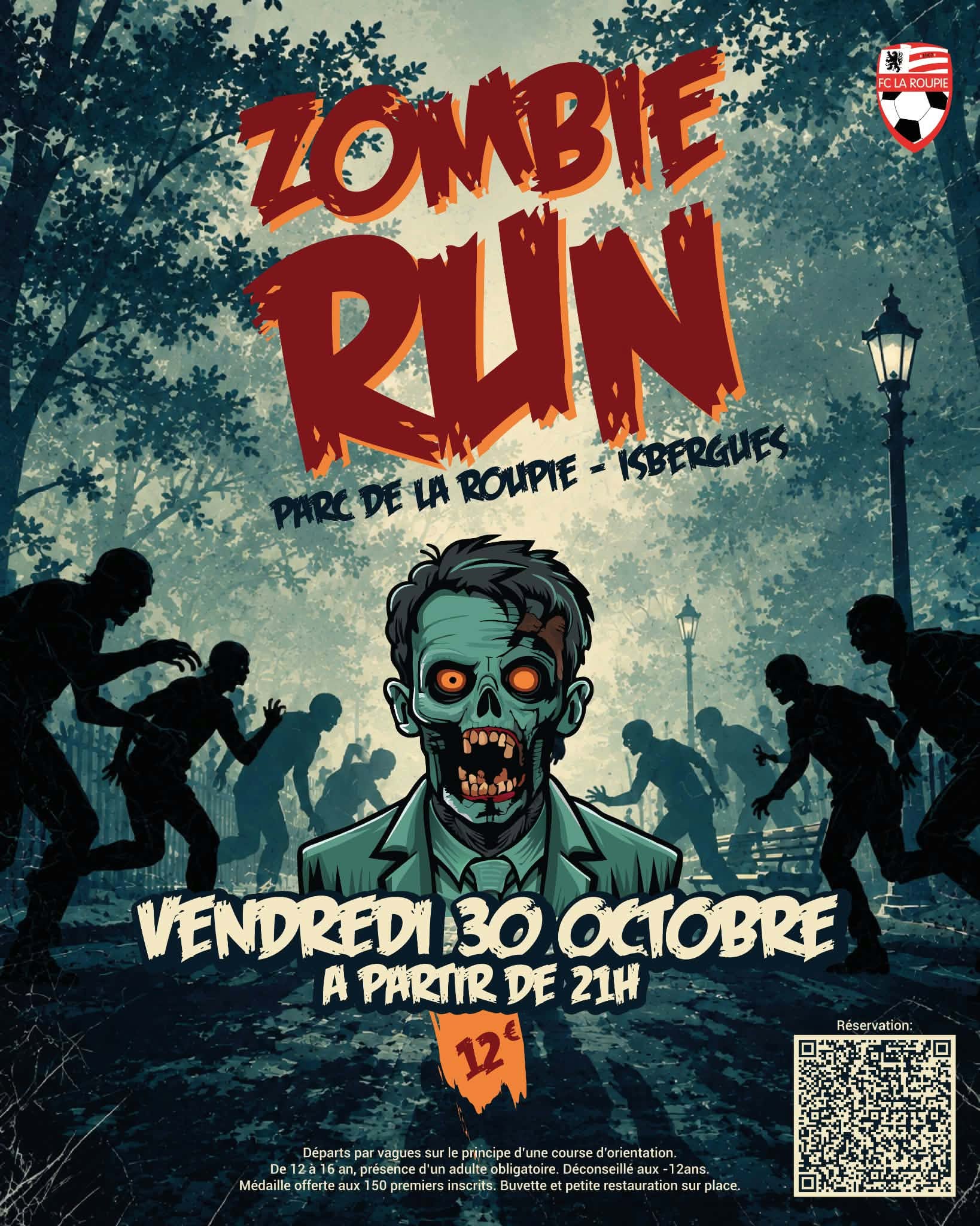 Affiche officielle de la Zombie Run à Isbergues